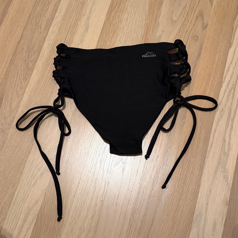 Pakaloha Black Lace-Up Bikini bottom - Picture 4 of 6